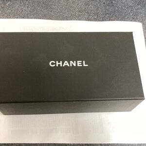 Black Chanel eye glass case